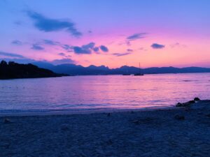 Il tramonto sulle spiagge della Costa Smeralda